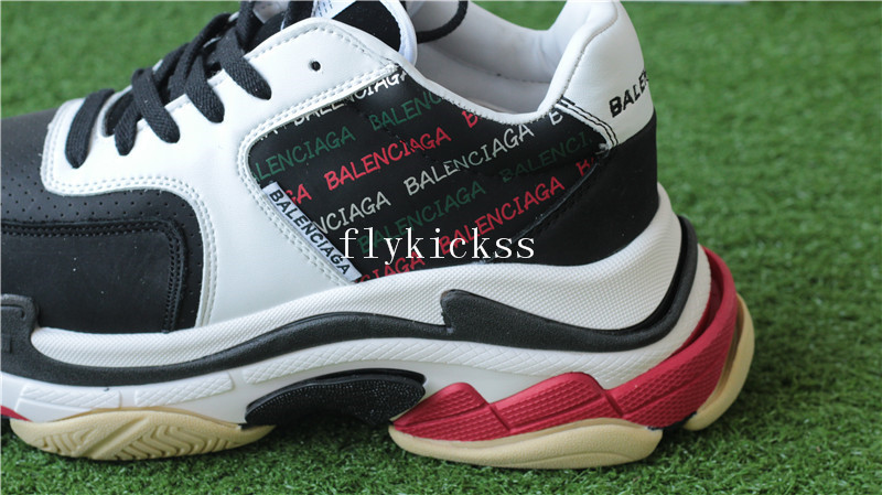 Balenciaga Triple S Sneaker Trainer Black White Green